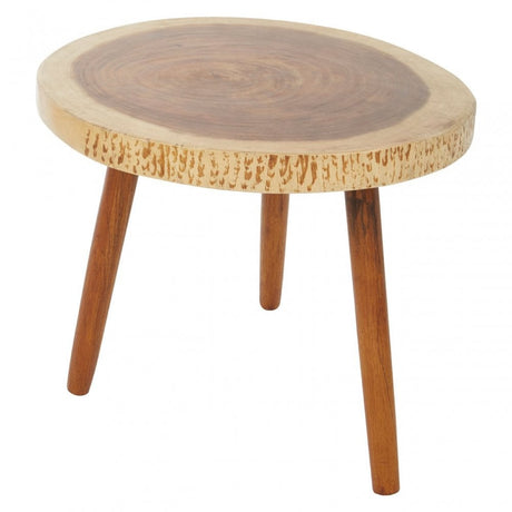 Surak Sonokeling Wood Top Side Table, Brown