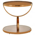 Tula Round Side Table, Rose Gold