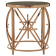 Tula Round Star Base Side Table, Rose Gold