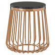 Tula Cage Design Round Side Table, Rose Gold