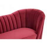 Binky 3 Seat Wine Velvet Sofa, Pink