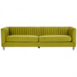 Brasa 3 Seat Green Velvet Sofa, Green