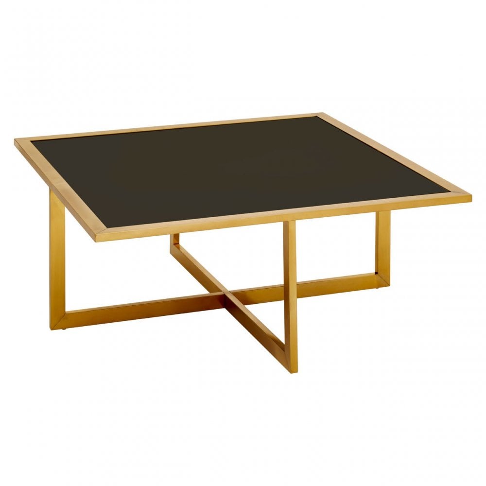 Horizon Black Tempered Glass Coffee Table, Black