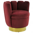 Beauly Wine Velvet Chair, Red