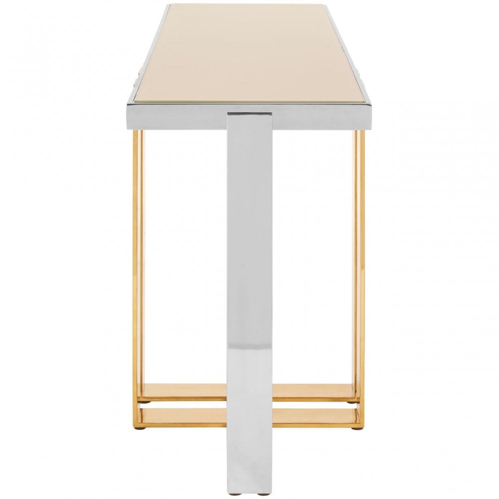 Demas Console Table, Gold