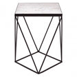 Shalimar Square Black Finish Base Side Table, Black