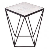 Shalimar Square Black Finish Base Side Table, Black
