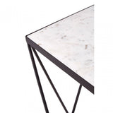 Shalimar Square Black Finish Base Side Table, Black
