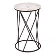 Shalimar Cross Design Round Side Table, Black