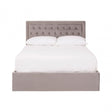 Hannah Brushed Steel Velet Double Bed, Grey