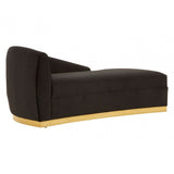 Batix Black Left Arm Chaise Longue, Black