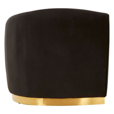 Batix Black Left Arm Chaise Longue, Black