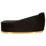 Batix Black Left Arm Chaise Longue, Black