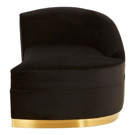 Batix Black Left Arm Chaise Longue, Black