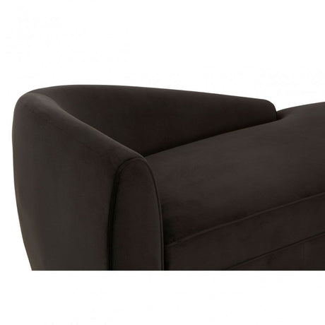 Batix Black Left Arm Chaise Longue, Black