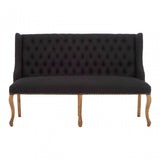 Harrison 2 Seat Black Bench, Black