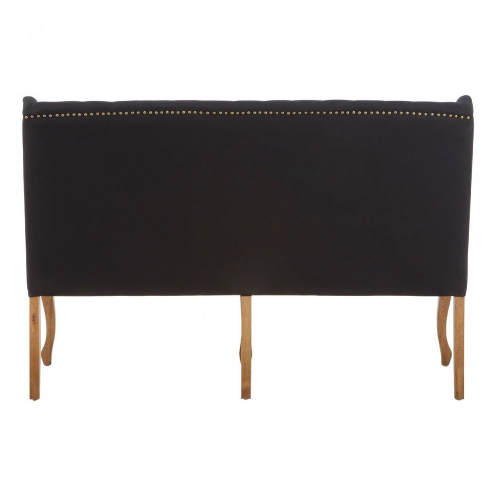 Harrison 2 Seat Black Bench, Black