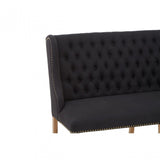 Harrison 2 Seat Black Bench, Black