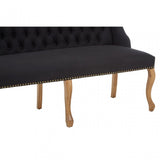 Harrison 2 Seat Black Bench, Black