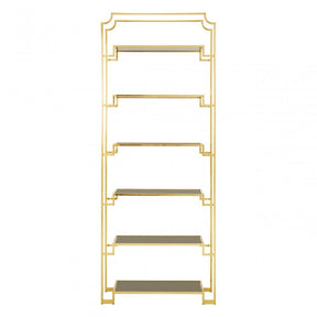 Horizon 6 Tier Bookshelf, Gold