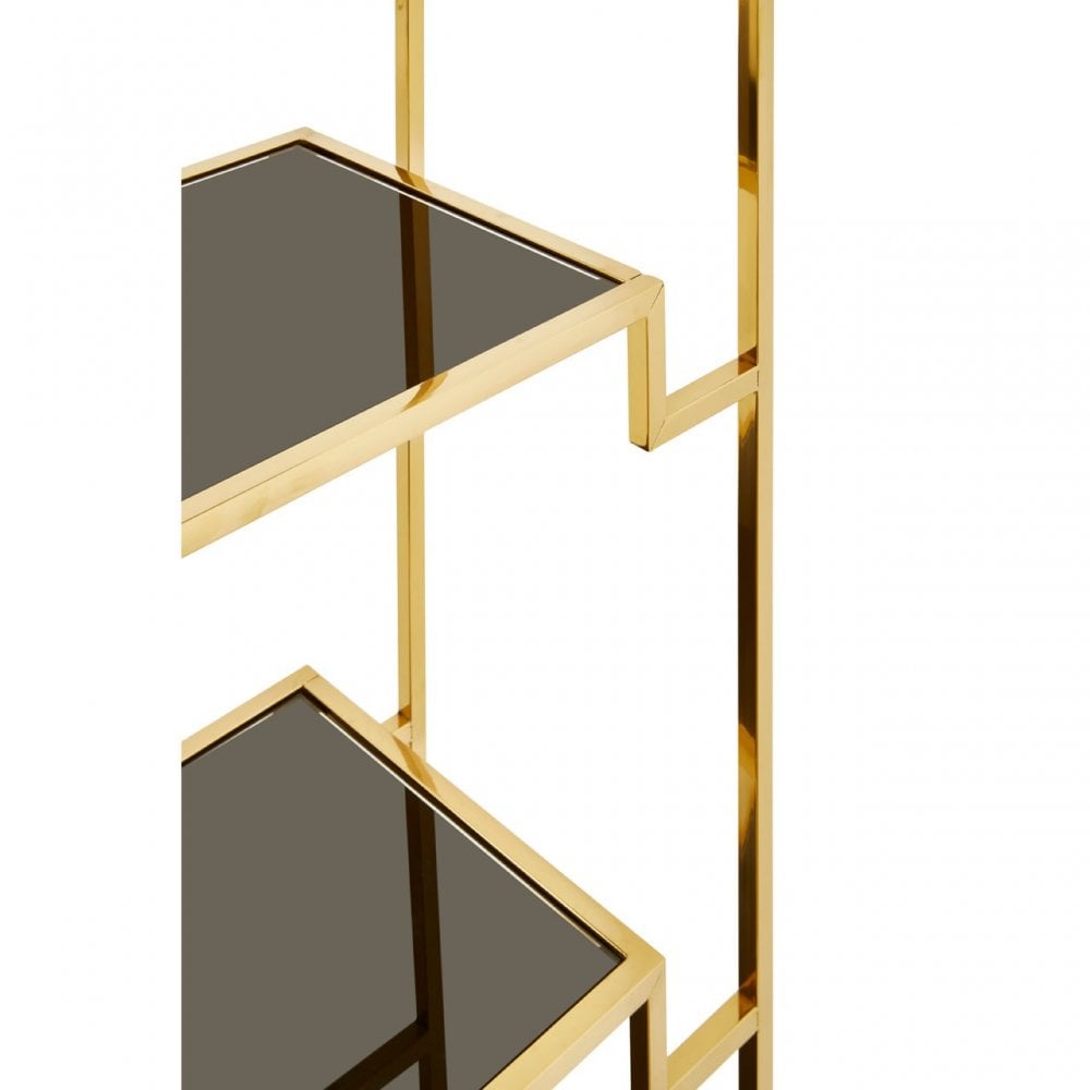 Horizon 6 Tier Bookshelf, Gold