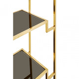 Horizon 6 Tier Bookshelf, Gold