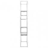 Horizon Silver Finish Bookshelf, Silver