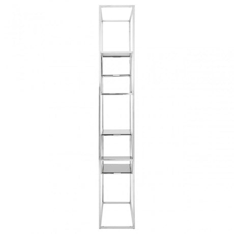 Horizon Silver Finish Bookshelf, Silver
