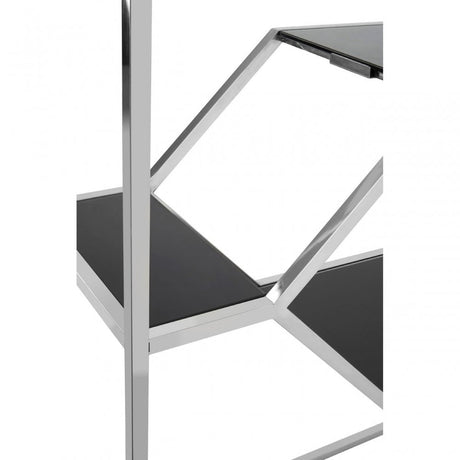 Horizon Silver Finish Bookshelf, Silver