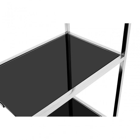 Horizon Silver Finish Bookshelf, Silver