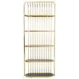 Horizon Gold Finish Cage Design Bookshelf, Gold