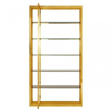 Horizon Rectangular Bookshelf, Gold