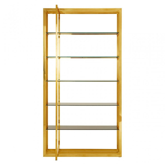 Horizon Rectangular Bookshelf, Gold