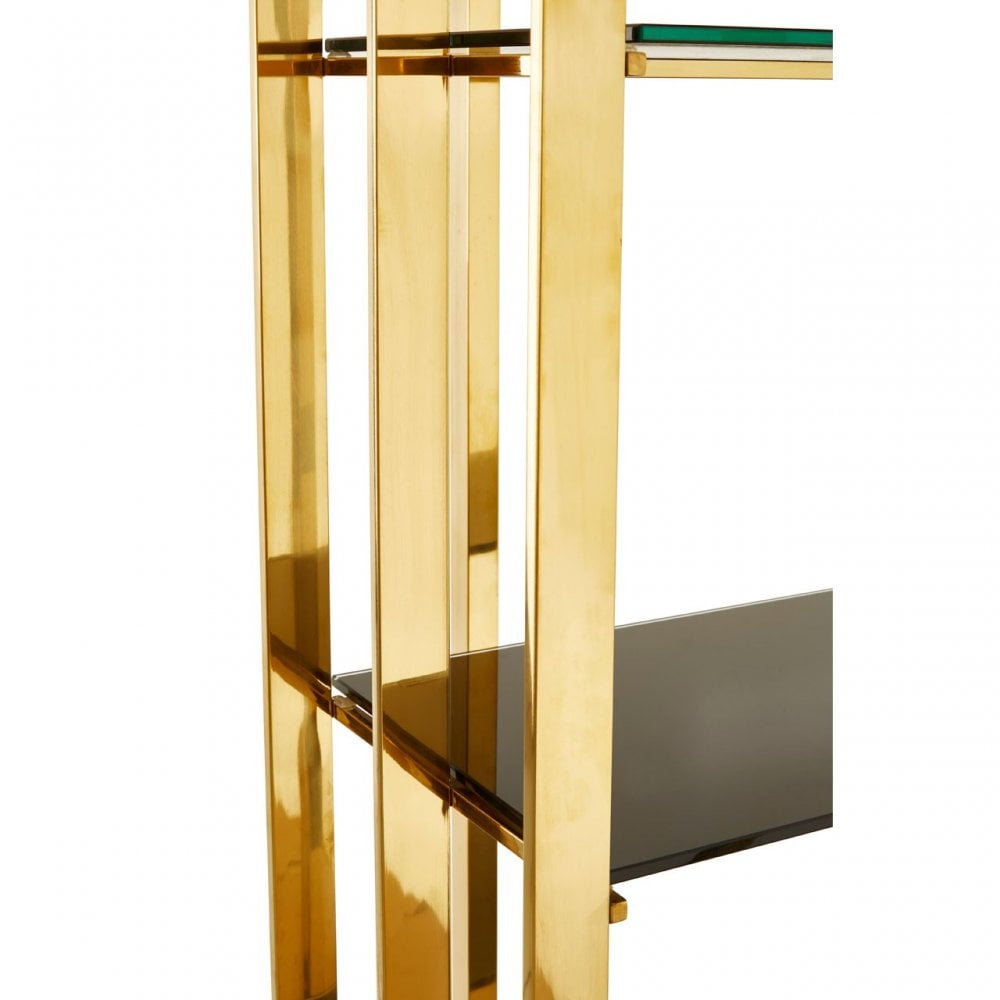 Horizon Rectangular Bookshelf, Gold