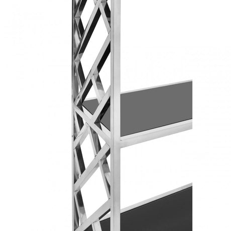 Horizon Silver Tiles Design Bookshelf, Silver