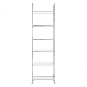 Horizon Silver Cross Design Bookshelf, Silver