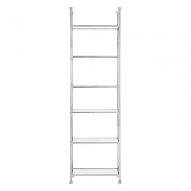 Horizon Silver Cross Design Bookshelf, Silver