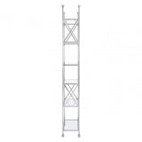 Horizon Silver Cross Design Bookshelf, Silver