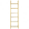 Horizon Gold Finish Cross Design Bookshelf, Gold