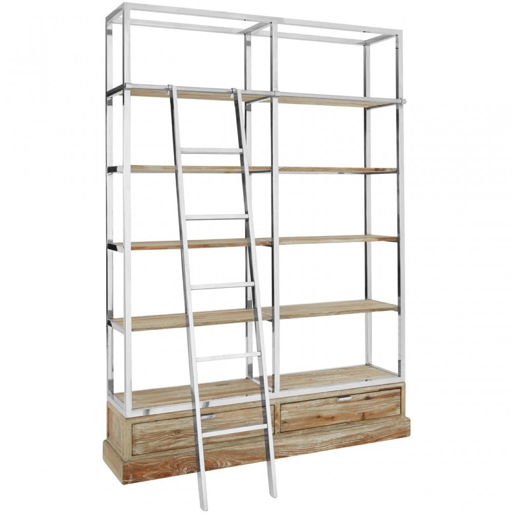 Richmond Display Unit With Ladder, Brown