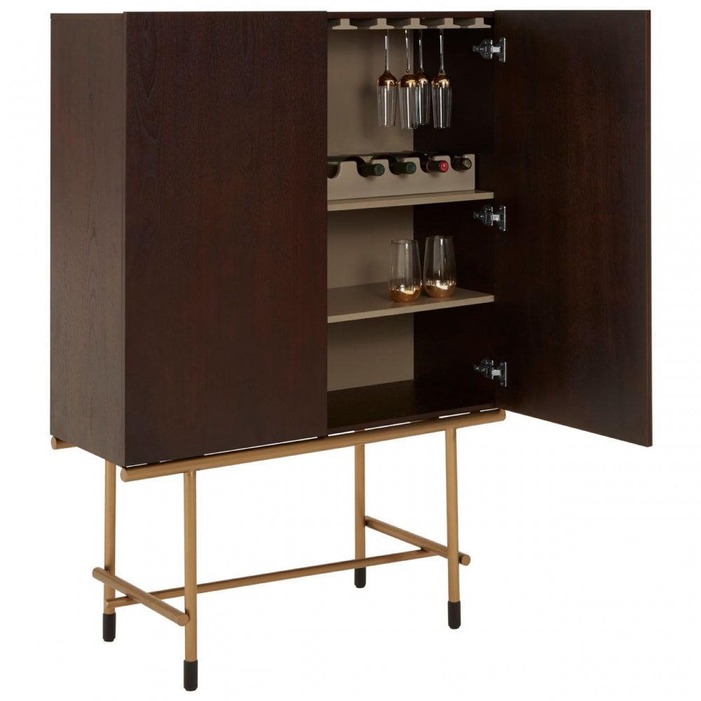 Delta Wine Cabinet, Brown