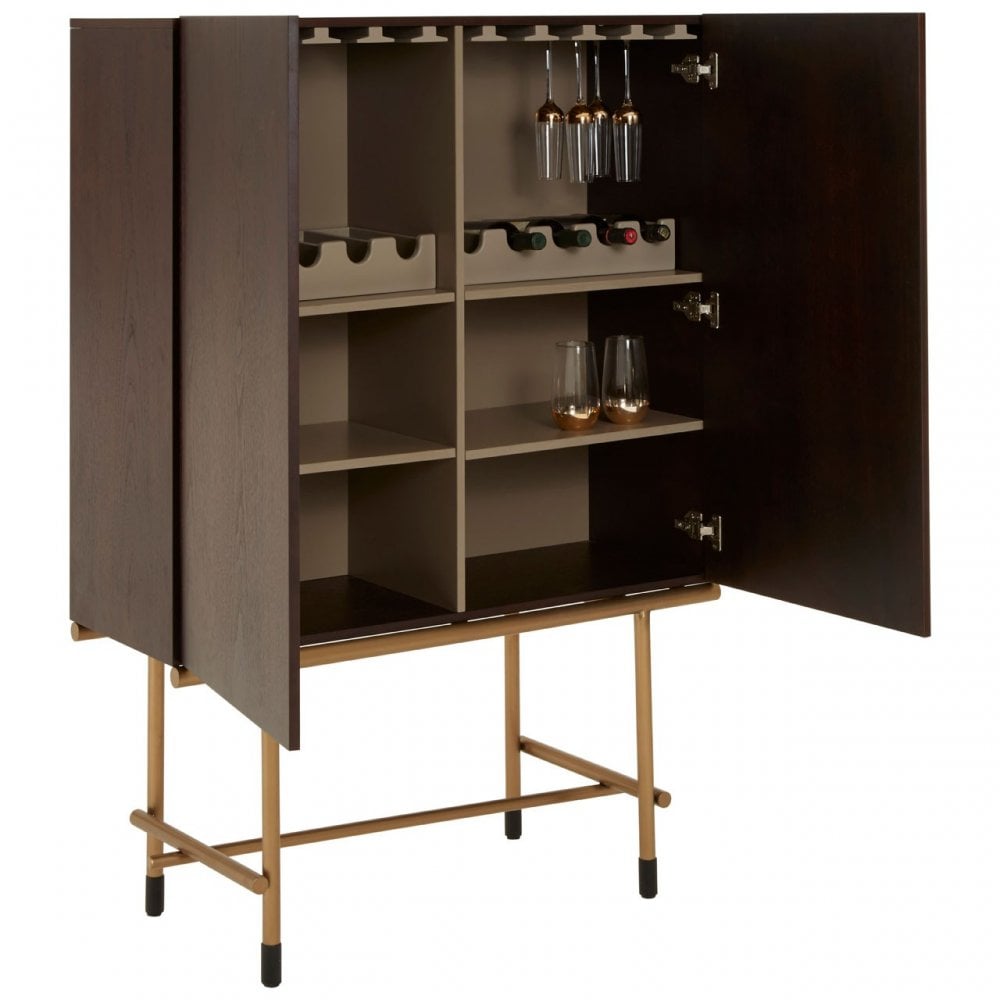 Delta Wine Cabinet, Brown