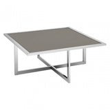 Horizon Silver Coffee Table And Stools Set, Black