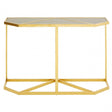 Horizon Black Tempered Glass Console Table, Black
