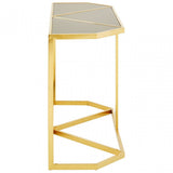 Horizon Black Tempered Glass Console Table, Black