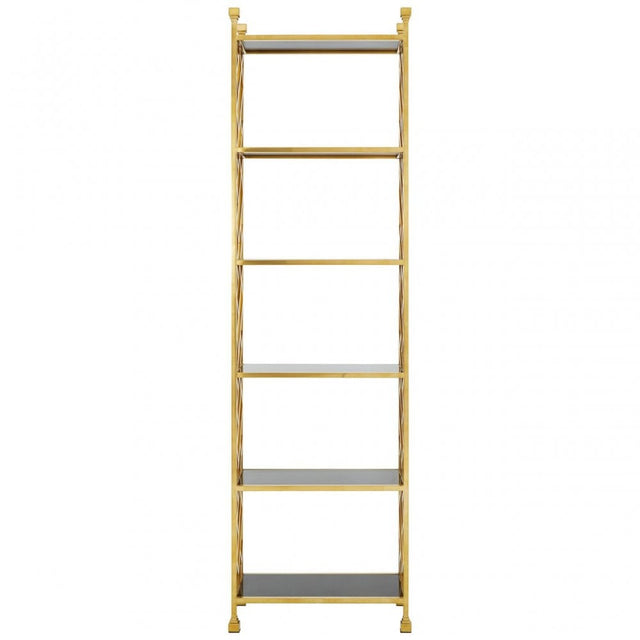 Horizon Brick Design Bookshelf, Gold