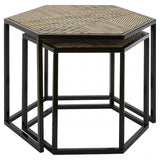 Babita Set Of 2 Side Tables, Natural