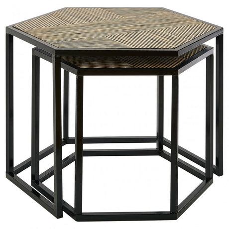Babita Set Of 2 Side Tables, Natural