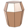 Kensington Townhouse Rose Gold Finish Stool, Rose Gold