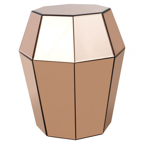 Kensington Townhouse Rose Gold Finish Stool, Rose Gold
